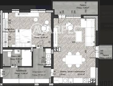 Двустаен апартамент, София, Център, 670417, Снимка 1