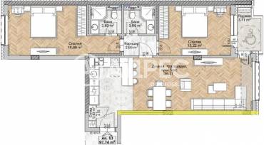 Тристаен апартамент, София, Люлин 8, 675418, Снимка 1