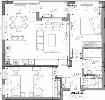 Тристаен апартамент, София, Малинова Долина, 667420, Снимка 1