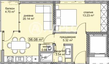 Двустаен апартамент, Варна, м-ст Траката, 686421, Снимка 1