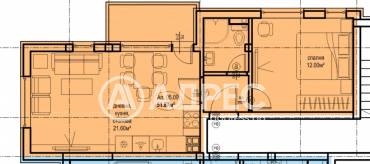 Двустаен апартамент, Пловдив, Христо Смирненски, 659422, Снимка 1