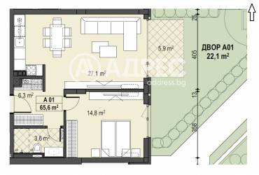 Двустаен апартамент, София, Бояна, 674422, Снимка 1