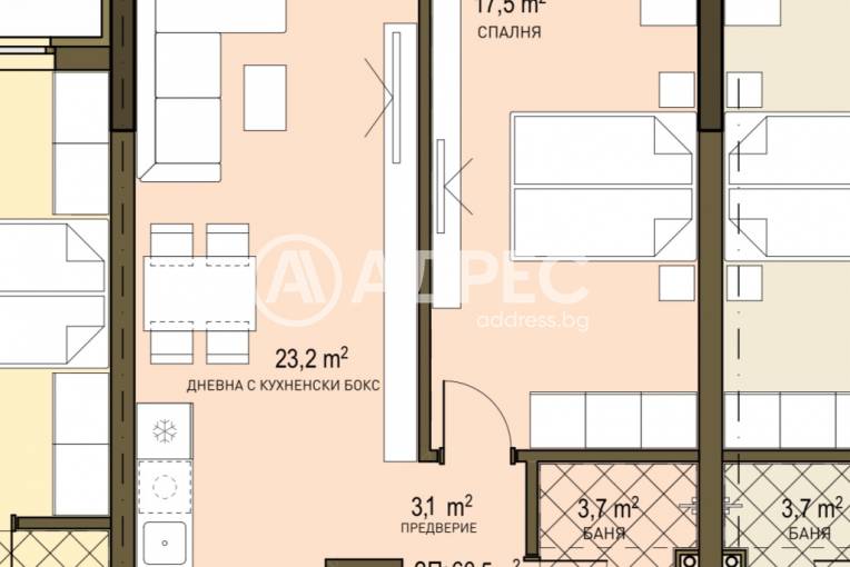 Двустаен апартамент, София, Овча купел 2, 686422, Снимка 2