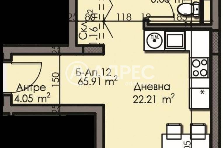 Двустаен апартамент, Бургас, Изгрев, 632425, Снимка 2