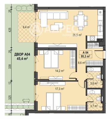 Тристаен апартамент, София, Бояна, 674425, Снимка 1