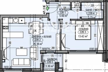 Двустаен апартамент, София, Дианабад, 654427, Снимка 1
