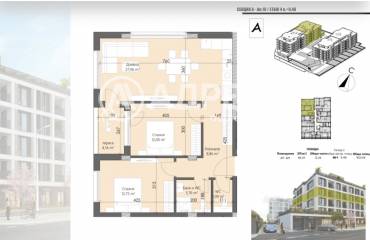 Тристаен апартамент, Пловдив, Кършияка, 658427, Снимка 1
