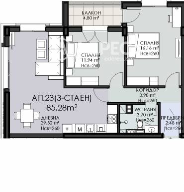 Тристаен апартамент, София, Овча купел, 694427, Снимка 1