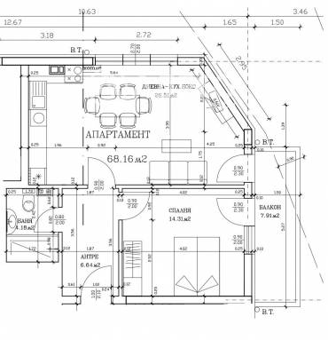 Двустаен апартамент, София, Бъкстон, 687428