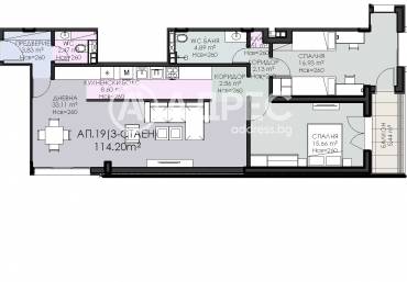 Тристаен апартамент, София, Овча купел, 694431, Снимка 1