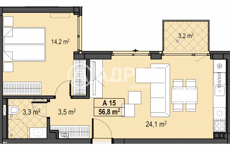 Двустаен апартамент, София, Бояна, 674432, Снимка 4