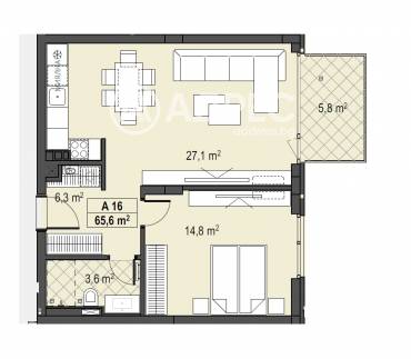 Двустаен апартамент, София, Бояна, 674433, Снимка 1