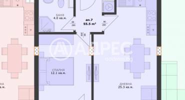 Двустаен апартамент, Варна, Бриз, 691433, Снимка 2