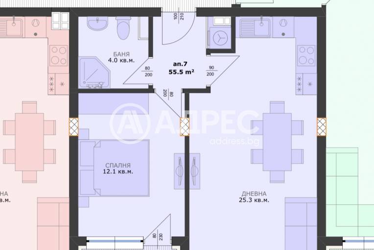 Двустаен апартамент, Варна, Бриз, 691433, Снимка 2