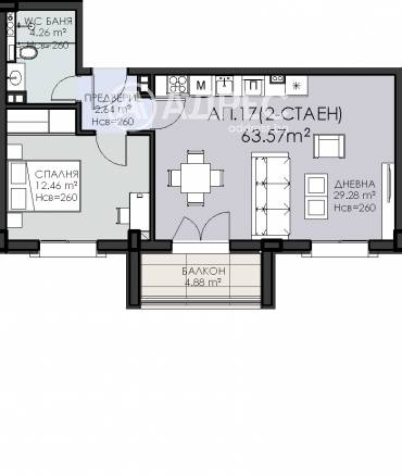 Двустаен апартамент, София, Овча купел, 694433, Снимка 1