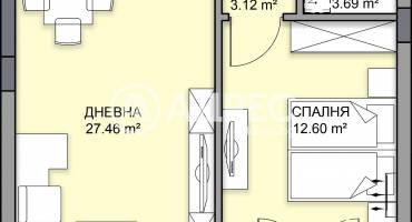 Двустаен апартамент, Пловдив, Гагарин, 685434, Снимка 4