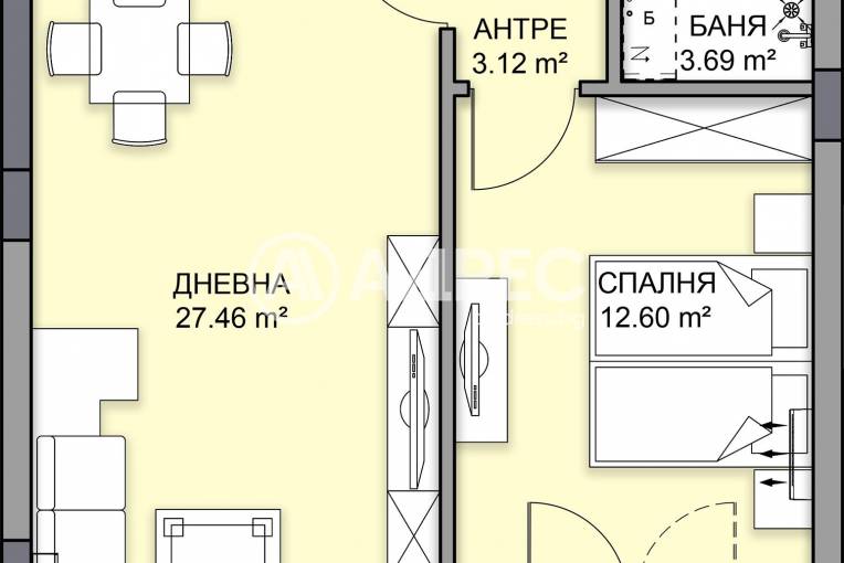 Двустаен апартамент, Пловдив, Гагарин, 685434, Снимка 4