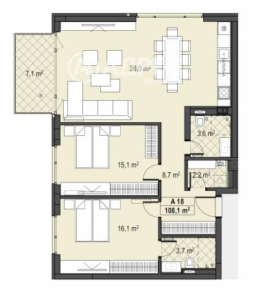 Тристаен апартамент, София, Бояна, 674435, Снимка 1