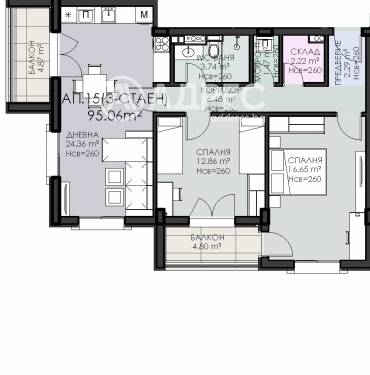 Тристаен апартамент, София, Овча купел, 694435, Снимка 1