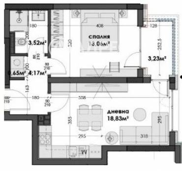 Двустаен апартамент, Варна, Левски, 660436, Снимка 1