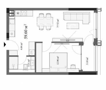Двустаен апартамент, София, Овча купел 1, 679436, Снимка 1