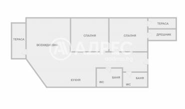 Тристаен апартамент, Варна, Бриз, 675437, Снимка 1