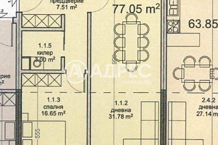 Двустаен апартамент, Варна, Владислав Варненчик, 681438, Снимка 3