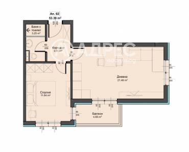 Двустаен апартамент, Варна, Аспарухово, 683438, Снимка 1