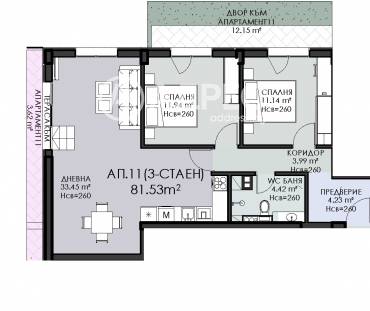 Тристаен апартамент, София, Овча купел, 694438, Снимка 1