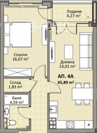 Двустаен апартамент, София, Надежда 2, 697439, Снимка 1
