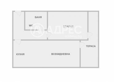 Тристаен апартамент, Варна, к.к. Чайка, 637440, Снимка 1