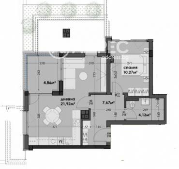 Двустаен апартамент, Варна, Изгрев, 660440, Снимка 1