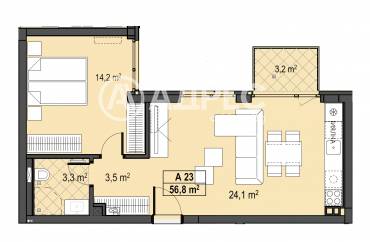 Двустаен апартамент, София, Бояна, 674440, Снимка 1