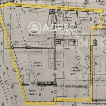 Тристаен апартамент, Варна, Левски, 667441, Снимка 1