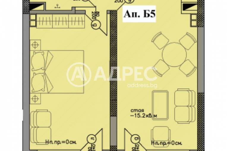 Двустаен апартамент, Черноморец, 629443, Снимка 1