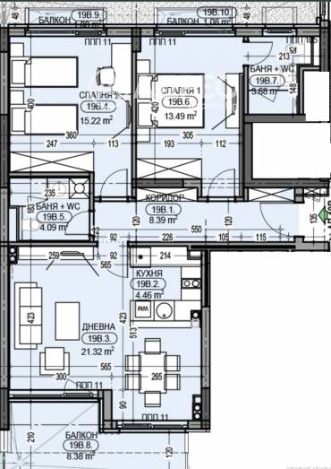 Тристаен апартамент, София, Дианабад, 654443, Снимка 1