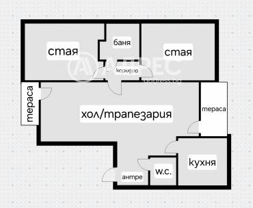 Тристаен апартамент, София, Стрелбище, 617445, Снимка 1