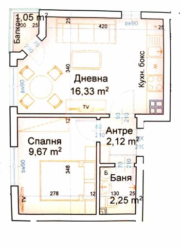 Двустаен апартамент, Варна, Възраждане 2, 625445, Снимка 1