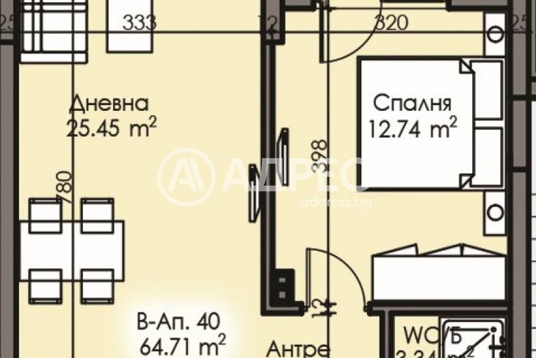 Двустаен апартамент, Бургас, Изгрев, 632445, Снимка 2