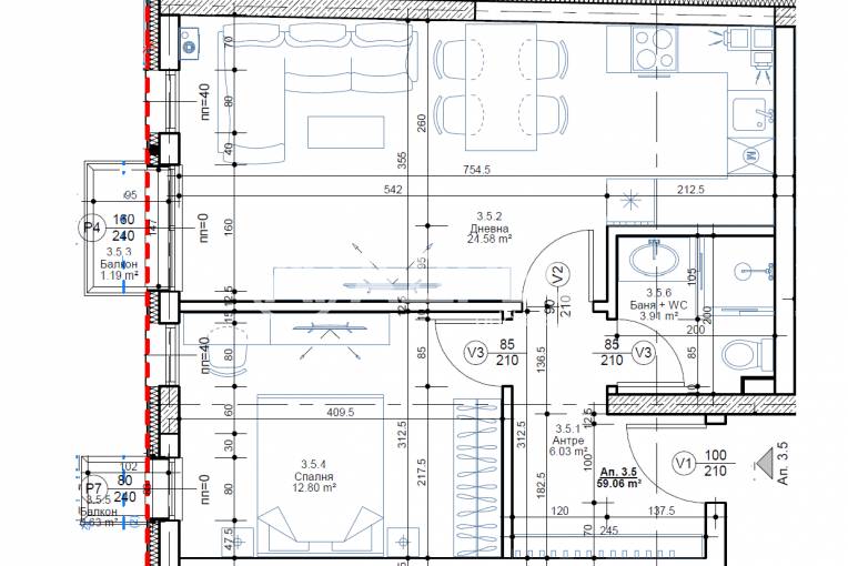 Двустаен апартамент, София, Овча купел, 675446, Снимка 3