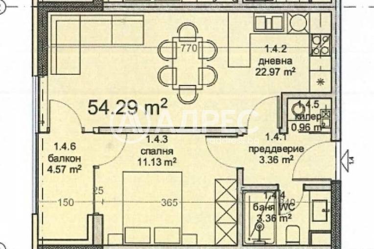 Двустаен апартамент, Варна, Владислав Варненчик, 681446, Снимка 3