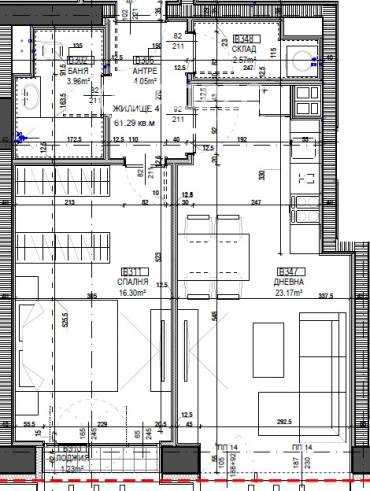 Двустаен апартамент, София, Център, 657447, Снимка 1