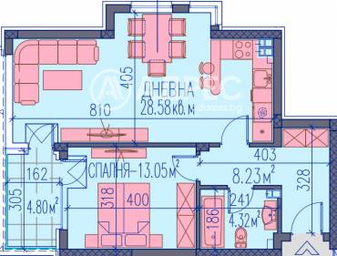 Двустаен апартамент, Пловдив, Тракия, 676447, Снимка 1