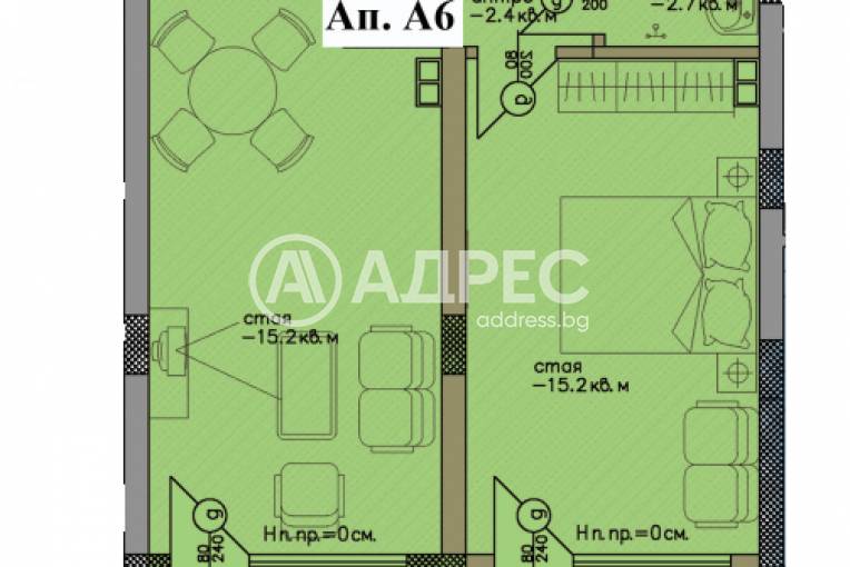 Двустаен апартамент, Черноморец, 629448, Снимка 1