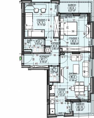 Тристаен апартамент, София, Дианабад, 654449, Снимка 1