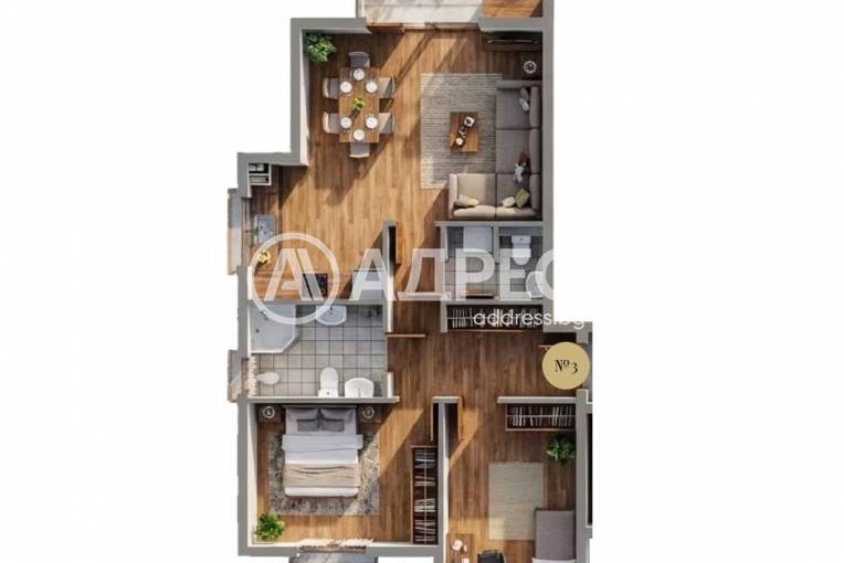 Тристаен апартамент, Варна, Възраждане 3, 684450, Снимка 1