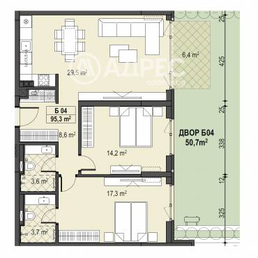 Тристаен апартамент, София, Бояна, 674451, Снимка 1