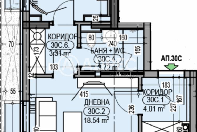 Двустаен апартамент, София, Дианабад, 654456, Снимка 4