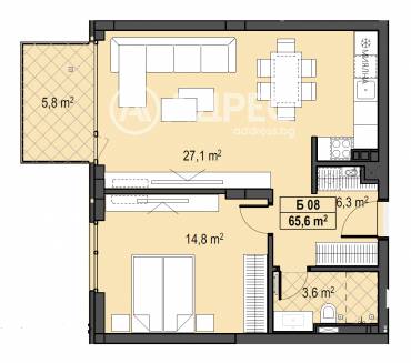 Двустаен апартамент, София, Бояна, 674456, Снимка 1