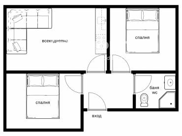 Тристаен апартамент, София, Хиподрума, 676457, Снимка 1